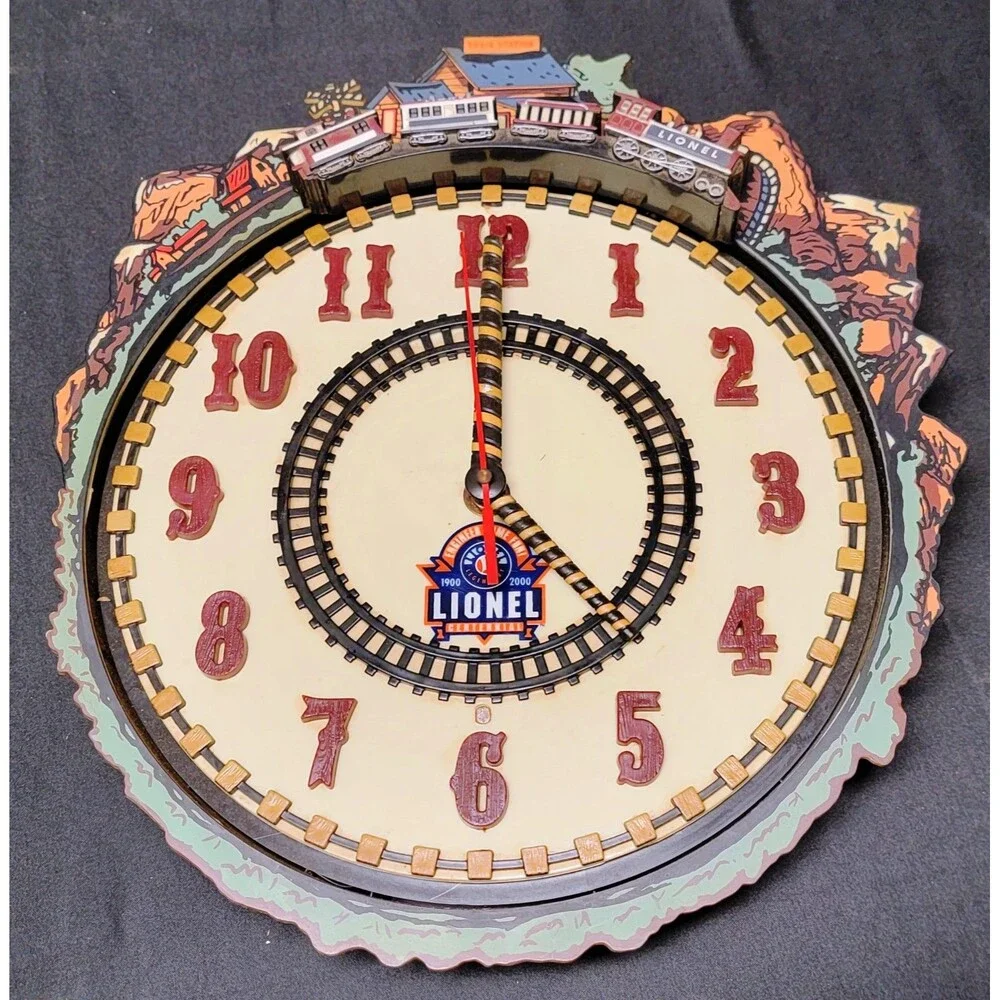 Vintage 1900-2000 Lionel 100th Anniversary Wall Clock Train Railway Needs TLC